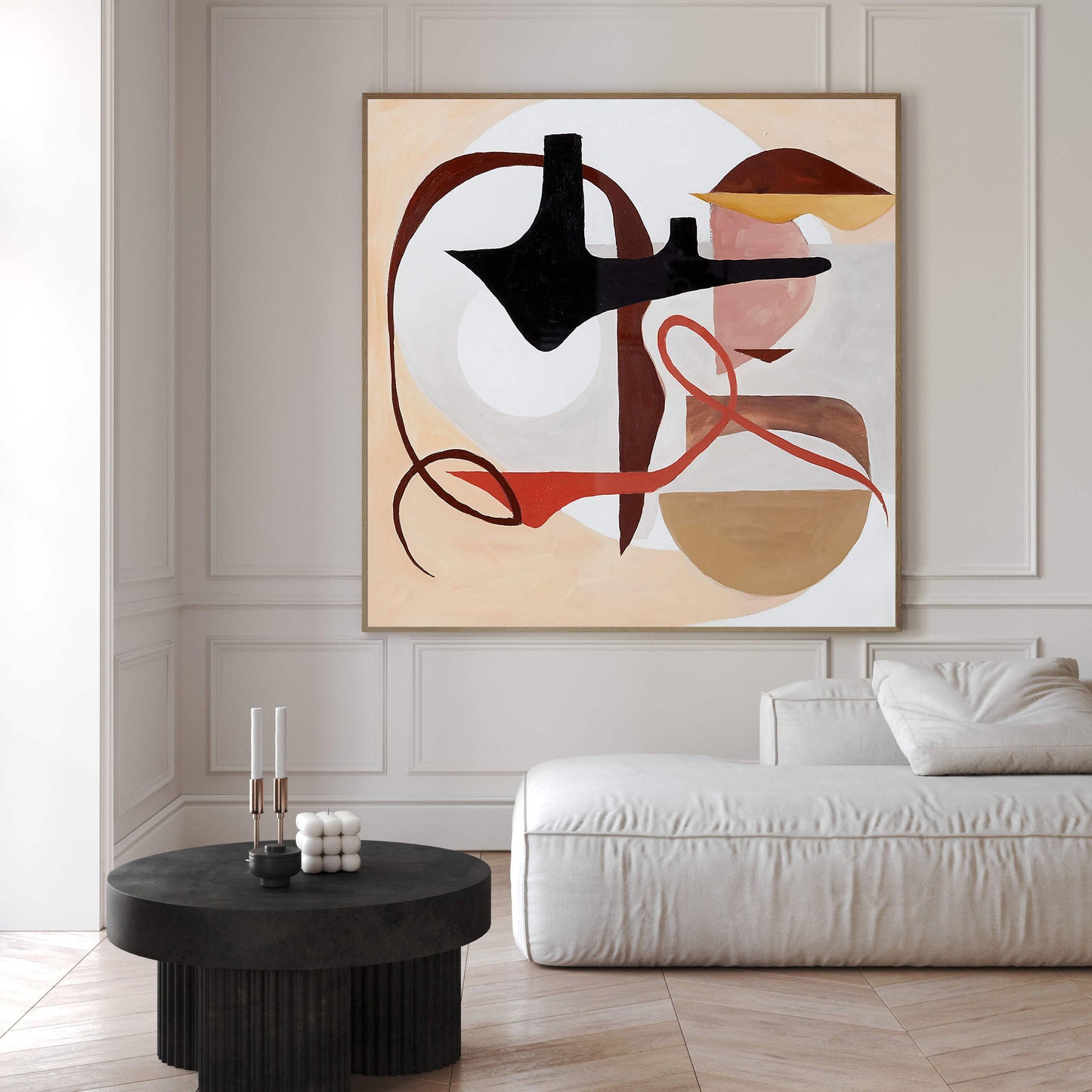 Saffron Loop Modern Abstract Painting
