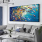 Radiant Ocean Swirl Abstract Painting