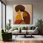 Amber Reverie Abstract Portrait Painting