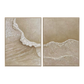 Earth Whisper Beige Textured Abstract Painting Set Set of 2