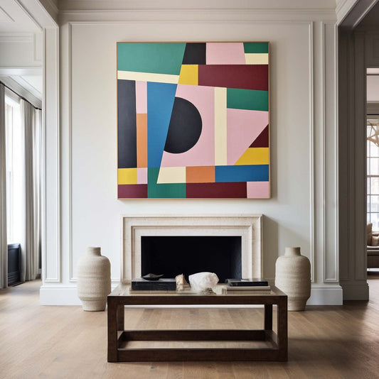 Modern Color Geometry Abstract Painting