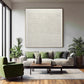 Moonlit White Relief Grid Abstract Painting