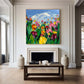 Sky Meadow Tulip Texture Painting