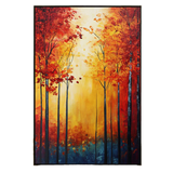 Golden Ember Forest Painting