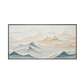 Silent Peaks Textured Mountain Painting