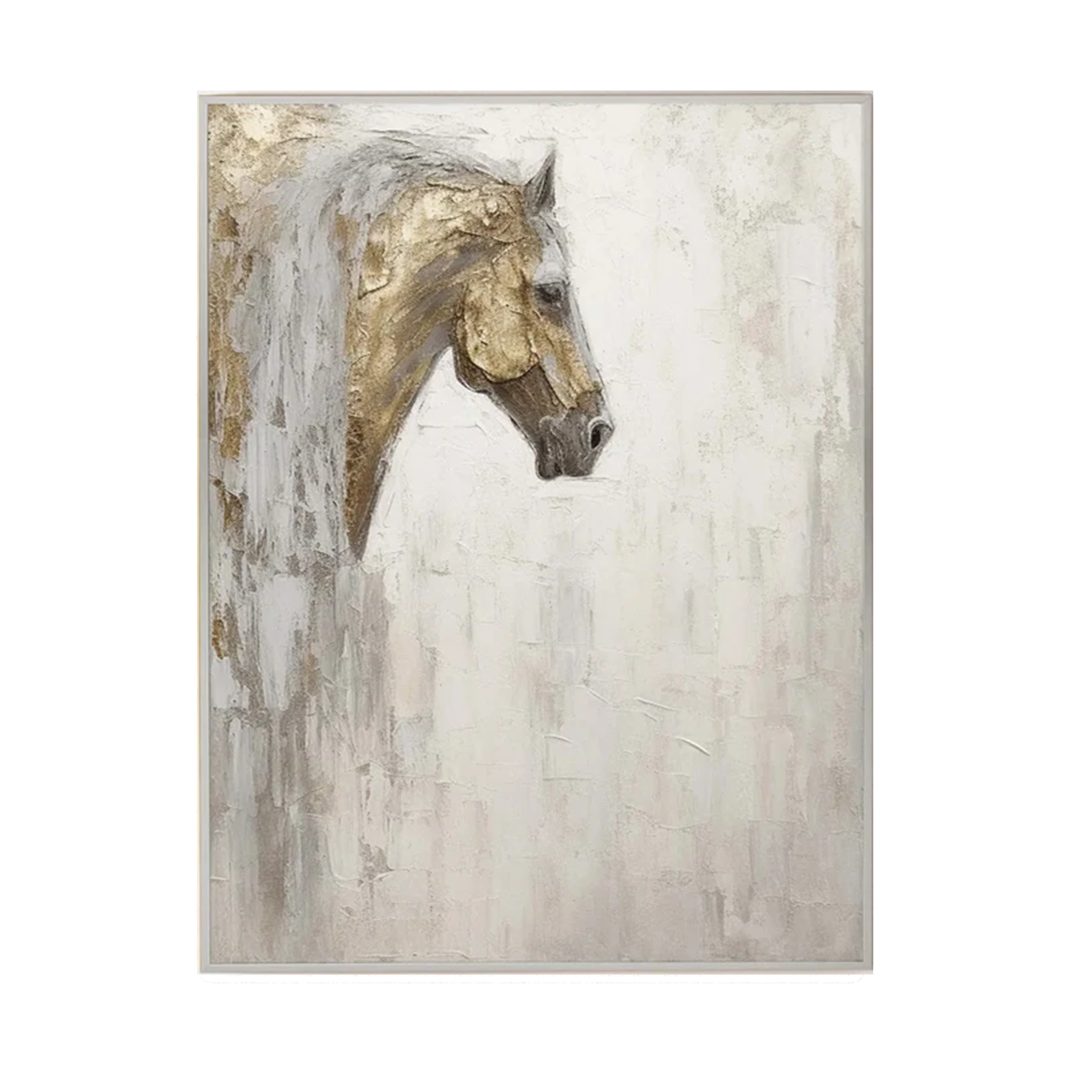 Gilded Grace Horse Portrait Painting