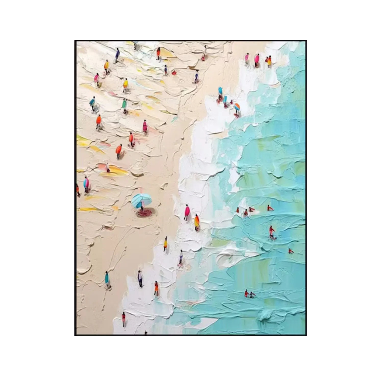 Golden Shoreline-Sunlit Beach Painting