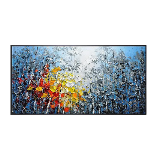 Autumn Glow Forest Abstract Painting