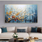 Golden Drift Blossom Abstract Painting