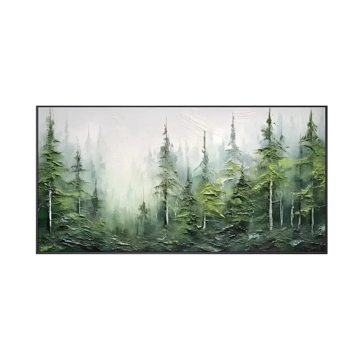 Whispering Pines Forest Landscape Painting