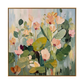 Serene Cyclamen Bloom Impasto Floral Painting