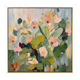 Serene Cyclamen Bloom Impasto Floral Painting