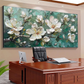 White Floral Textured Painting