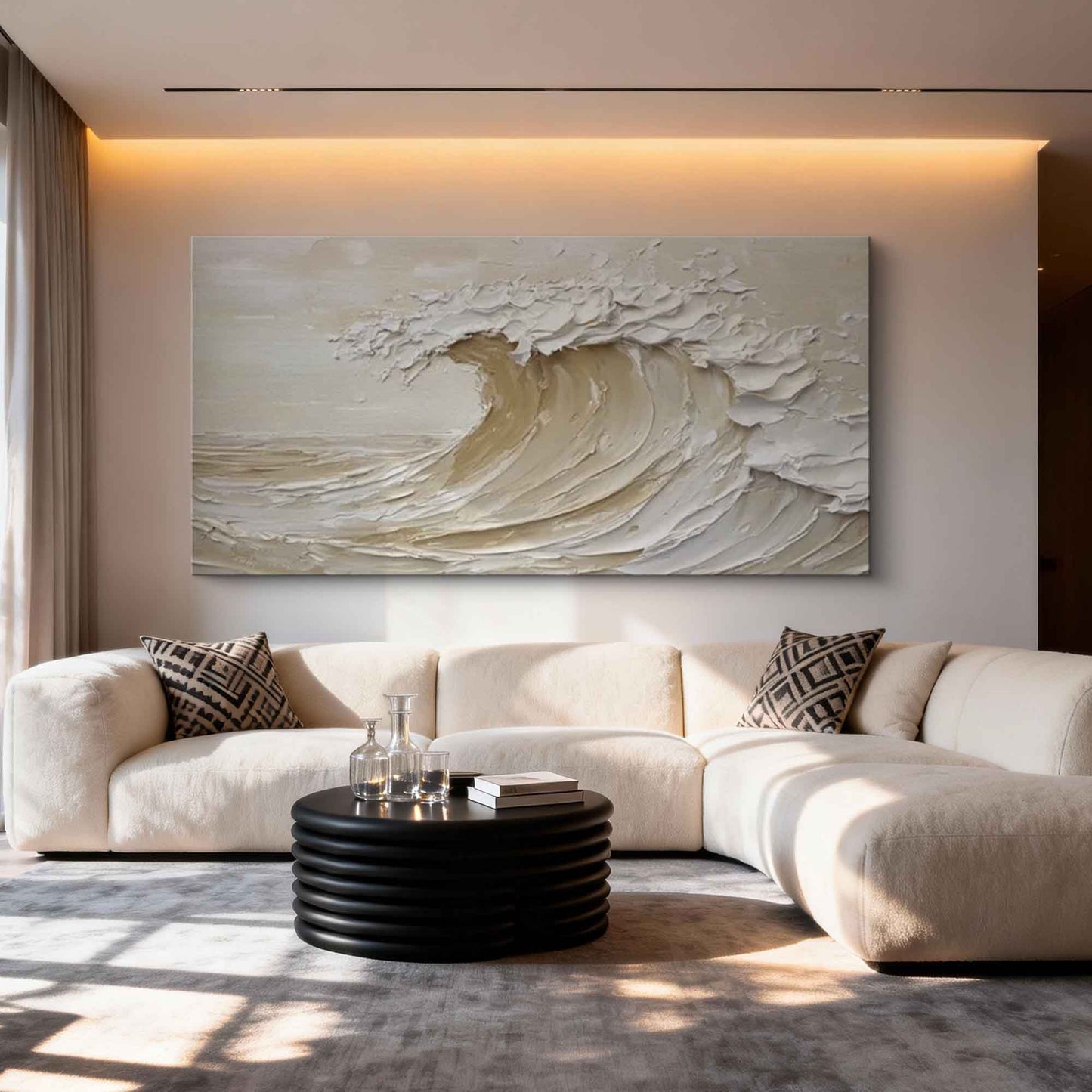 Ivory Tide Sculptural Wave