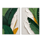 Verdant Harmony Leaf Textured Painting Set Set of 2
