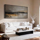 Black Gold Horizon Abstract Painting