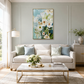 Spring Breeze White Floral Abstract Painting