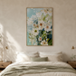 Spring Breeze White Floral Abstract Painting