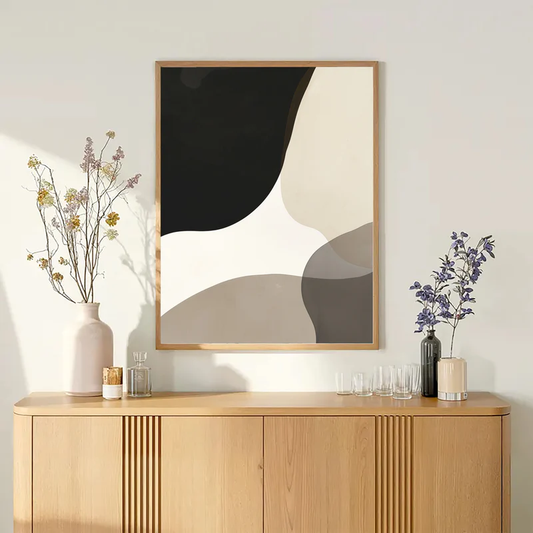 Soft Contour Neutral Abstract Painting