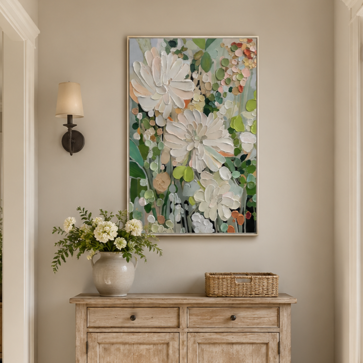 Soft Bloom Garden Abstract Painting