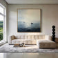Misty Harbor Sailboat Painting