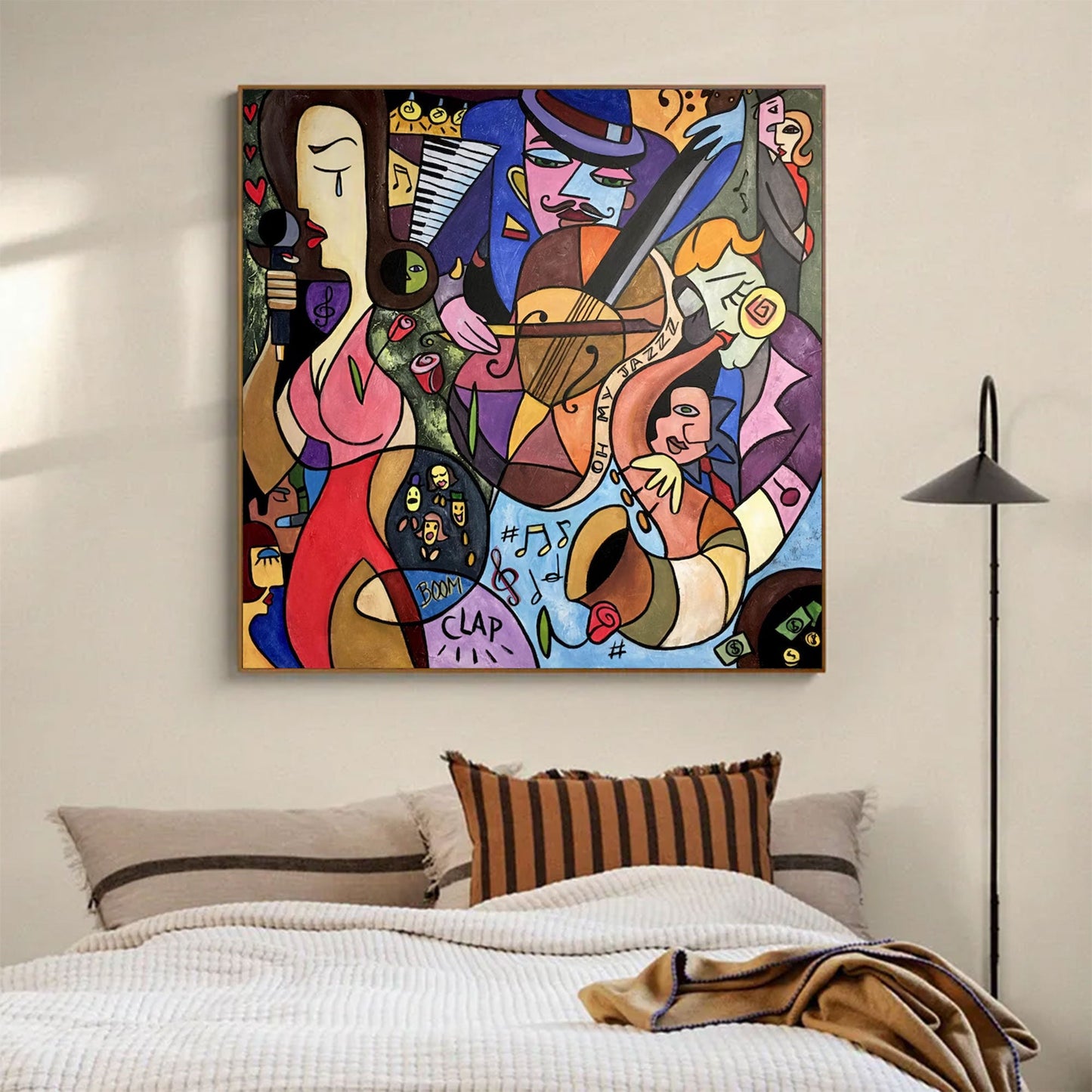 Midnight Jazz Carnival Abstract Painting