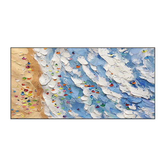 Golden Tide-Summer Beach Abstract Painting