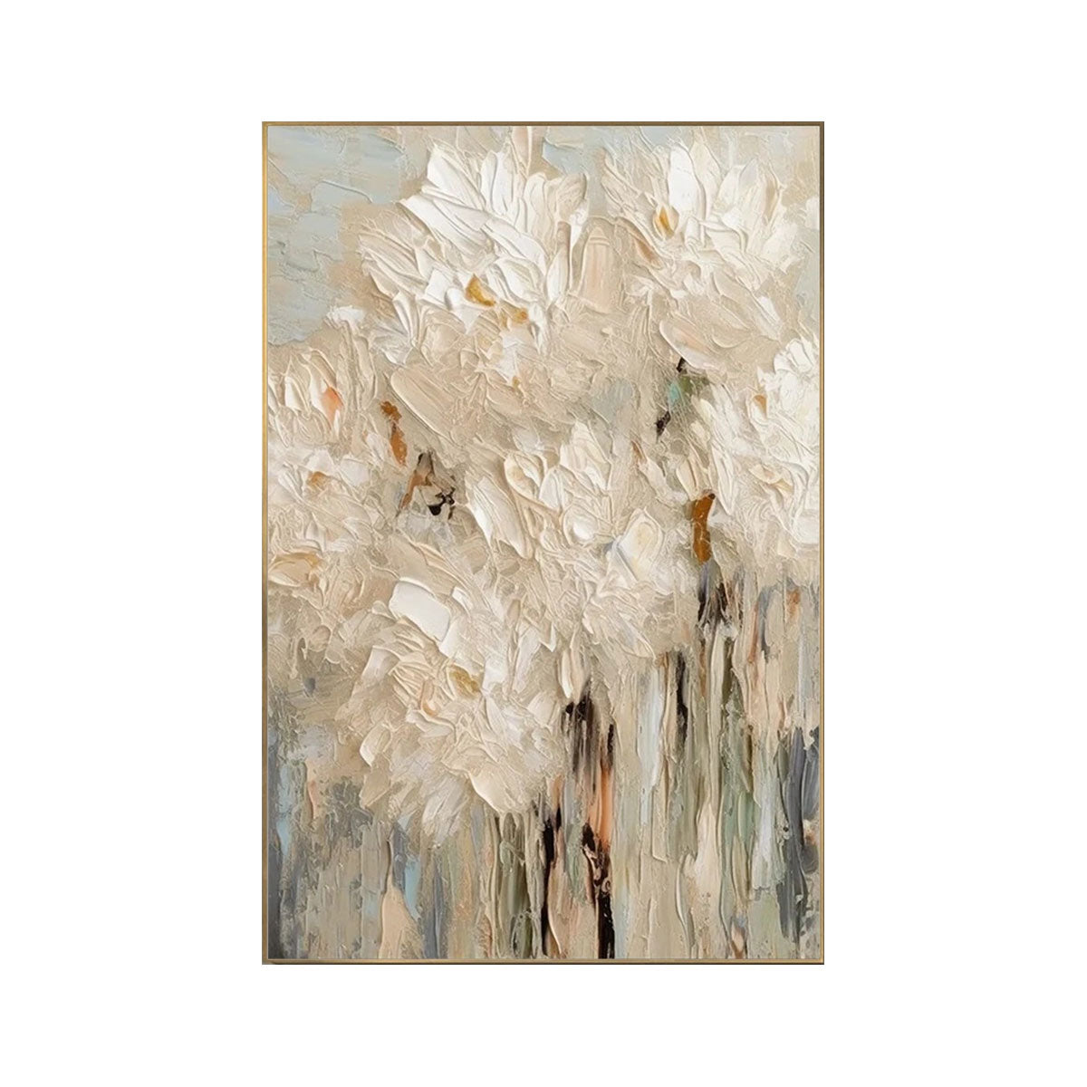 Soft Ivory Canopy Abstract Painting