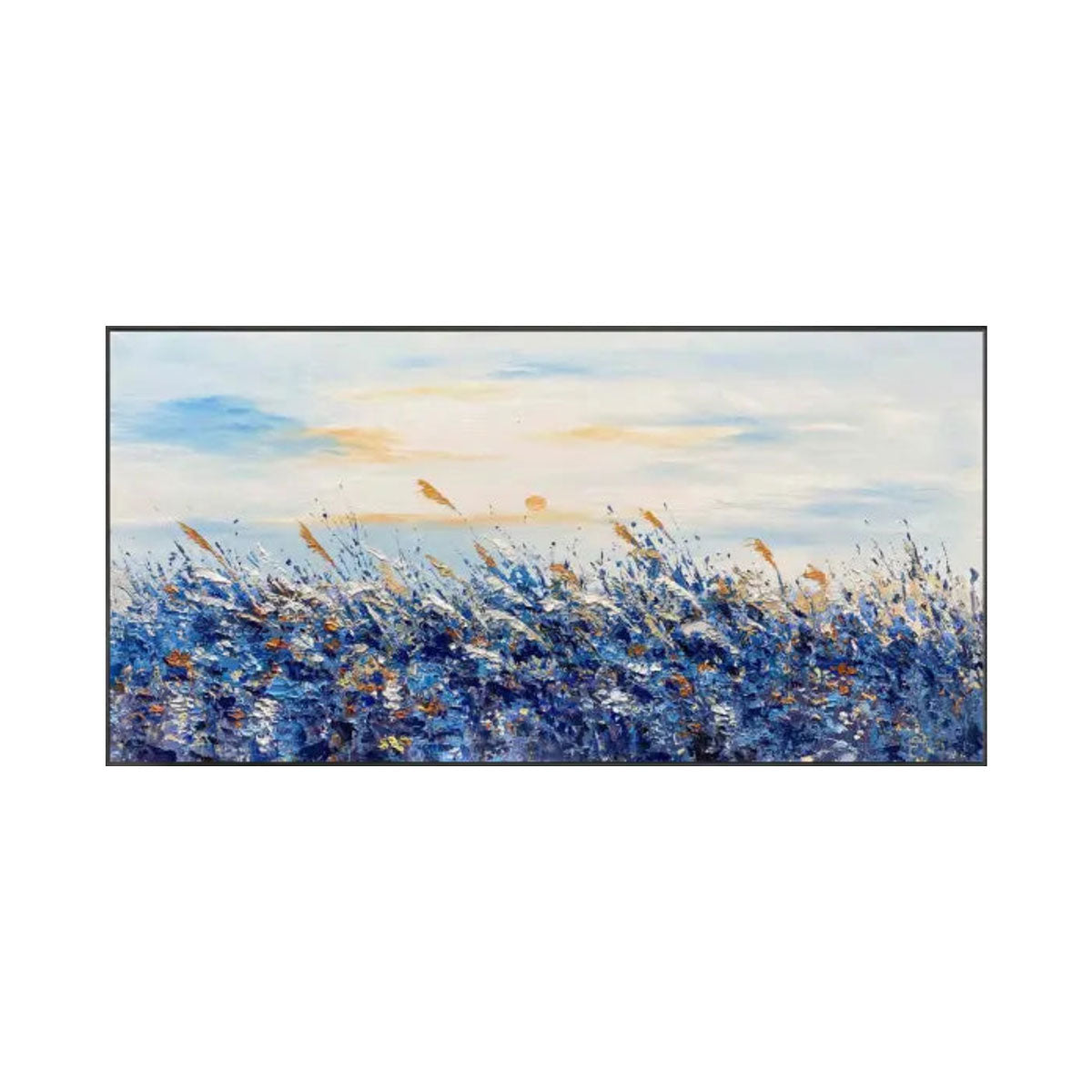 Azure Wind Meadow Abstract Painting