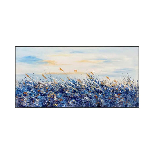 Azure Wind Meadow Abstract Painting