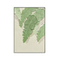 Sage Fern Leaf Textured Abstract Painting