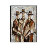 Heritage Trio – Earth Tone Textured Figurative Painting