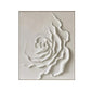 Silent Ivory Rose Textured Abstract Painting
