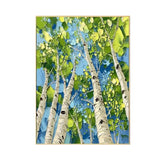 Skyward Birch Grove Abstract Painting