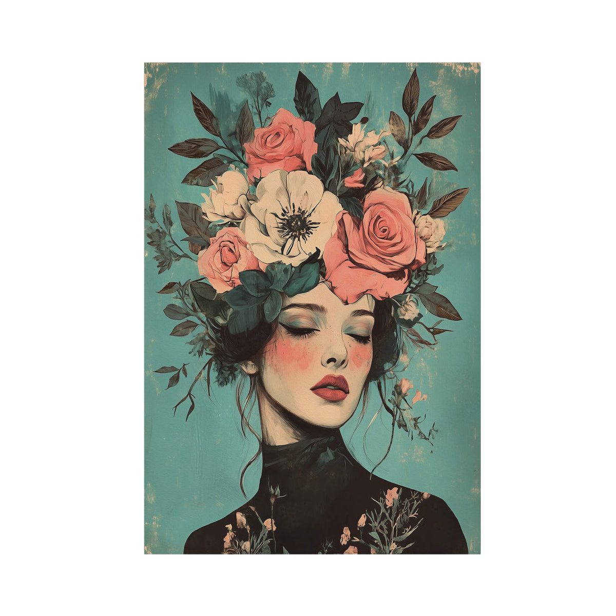 Floral Muse Portrait Painting