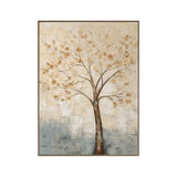 Quiet Ivory Tree Abstract Painting