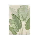 Soft Sage Botanical Leaf Abstract Painting