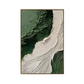 Emerald Coastline Wabi Sabi Canvas Art