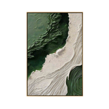Emerald Coastline Wabi Sabi Canvas Art