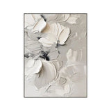 Ivory Whisper Floral Abstract Painting