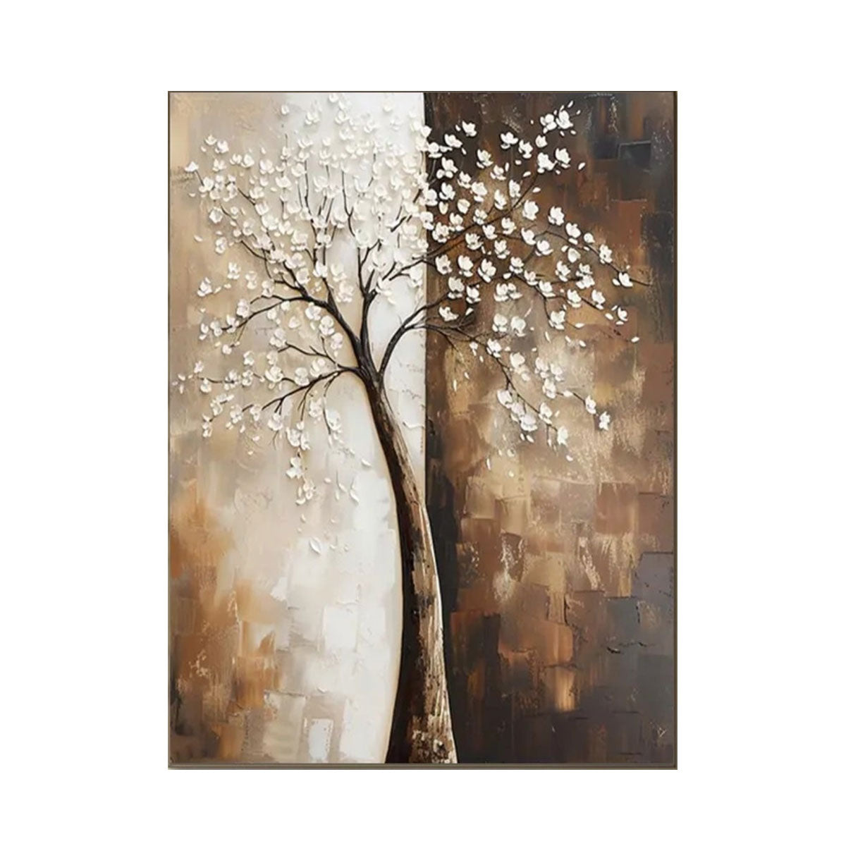 Ivory Divide Blossom Tree Painting