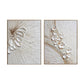 Set of 2 Ivory Whisper Textured Floral Abstract Painting