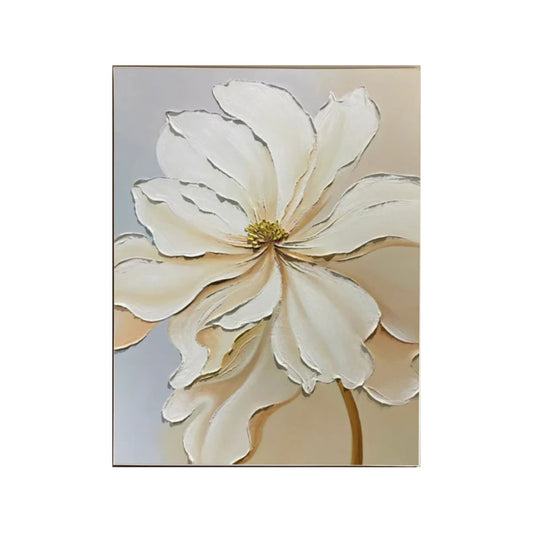 Soft Light White Petal Abstract Painting