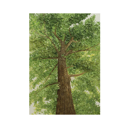 Emerald Canopy Green Tree Abstract Painting