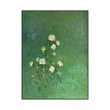 Verdant Whisper Yellow Rose Abstract Painting
