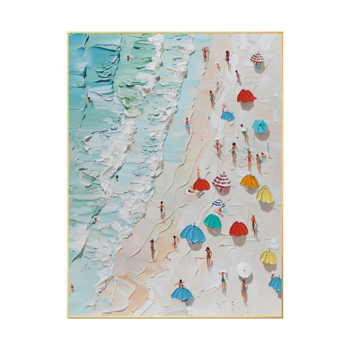 Azure Waves-Summer Beach Painting