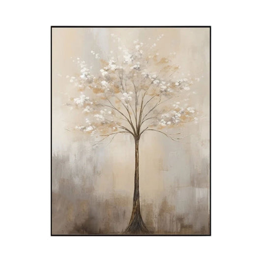 Still Grace Ivory Tree Abstract Painting