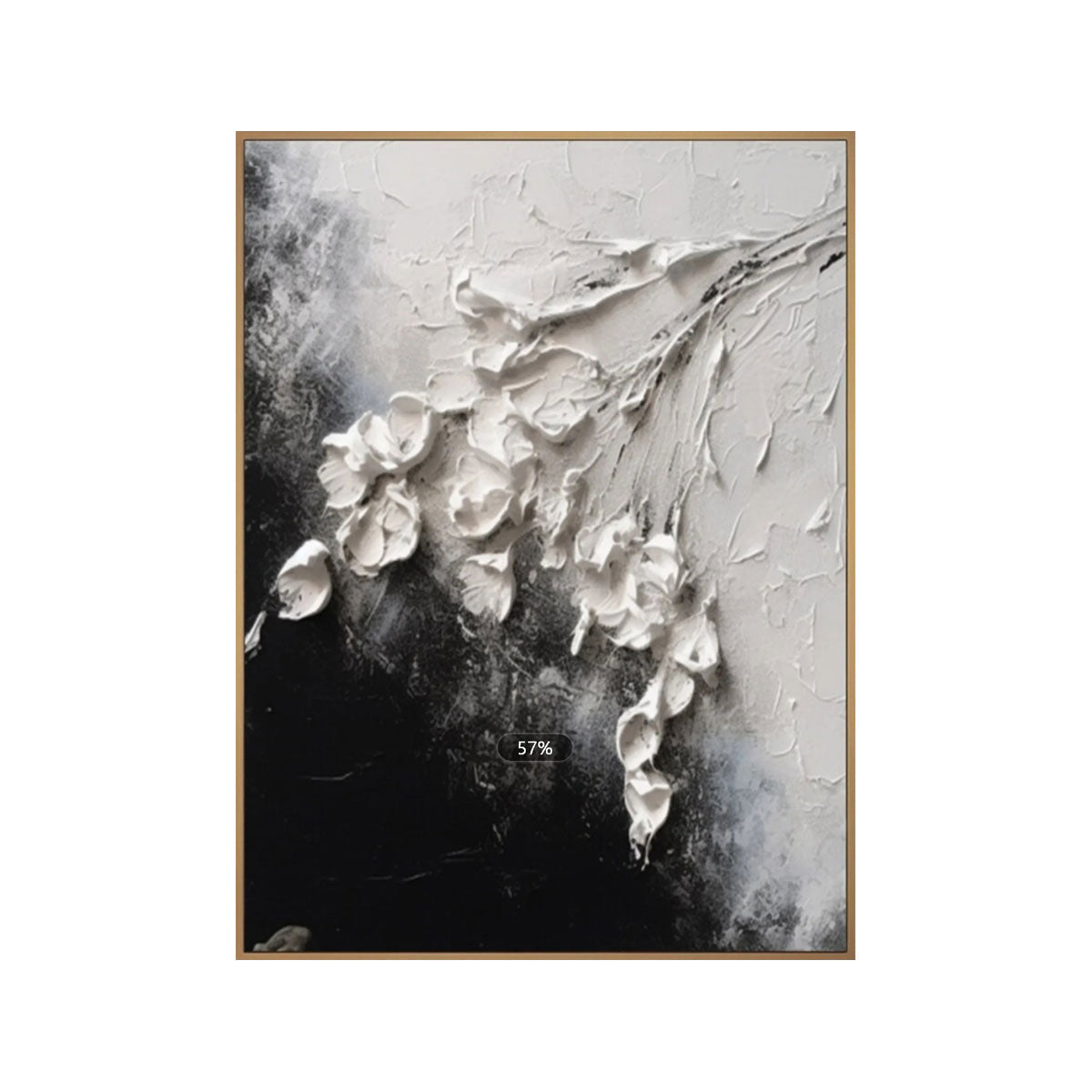 Silent Drift White Abstract Painting