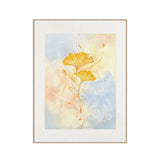 Golden Ginkgo Whisper Abstract Painting