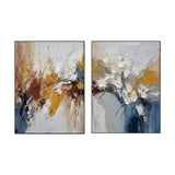 Set of 2 Autumn Whisper Diptych Abstract Painting